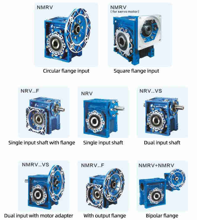 Involute Spur Gear Reduction Gearbox Nmrv Series Input Flange Nmrv Worm Gearbox