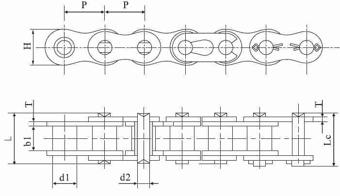 04C Stainless Steel Engineering Plastic Inner Link Chain and Sprockets in Steel