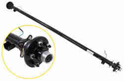 Trailer Parts 4 Bolts Trailer Half Axle Hub With Spindle