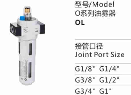 O Series OL Air Source Treatment Unit Pneumatic Air Lubricator Regulator