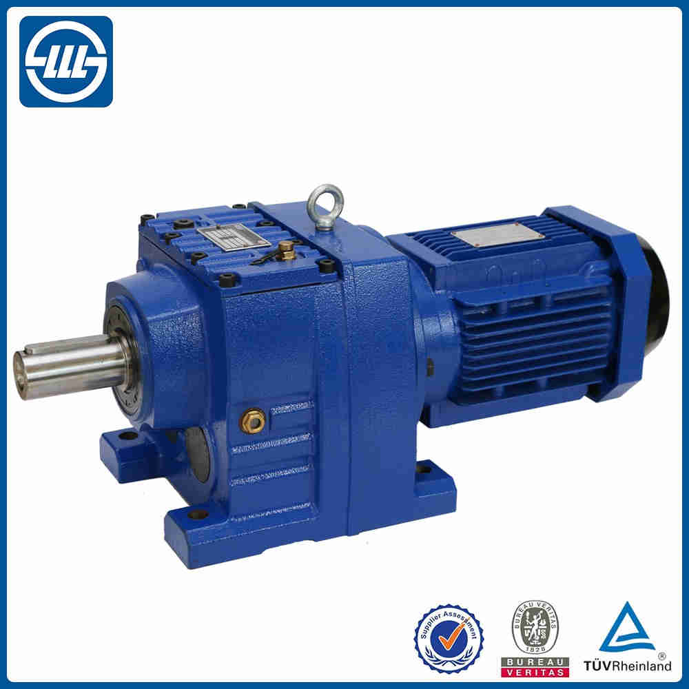 R Series Helical Foot Mounted Hellical Gearbox Rpm Reducer Top Quality Linear and Coaxial Transmission Gearbox with Motor