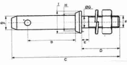 FT042/FT043/FT044/FT045/FT046 Durable Agricultural Spare Parts Lower Link Pin Fits Tractor