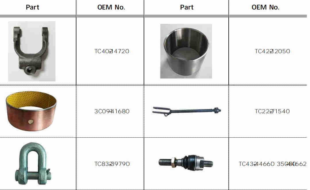 Agricultural Spare Tractor Parts Replacement of Kubota 32530-26823,W9518-59121,3C315-42300,3C091-43520,3A111-82202
