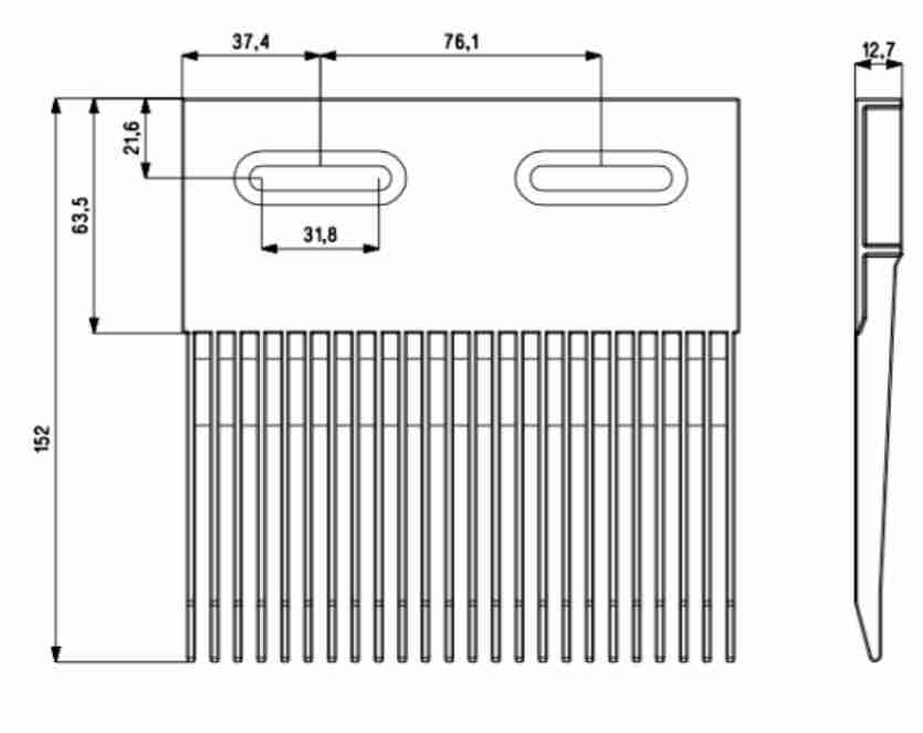 2000 Series Flat Belt Dynamic Comb Board Transfer Finger Plate for Conveyor Belt Chain