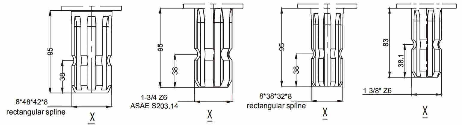 High Quality Fertilizer Seeder Gearbox square Speed Reducer Fertilizer Seeder Gear Drive Gearbox for Fertilizer Broadcaster