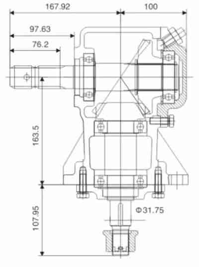 Agricultural Lawn Mower Gearbox EP-RC30-193