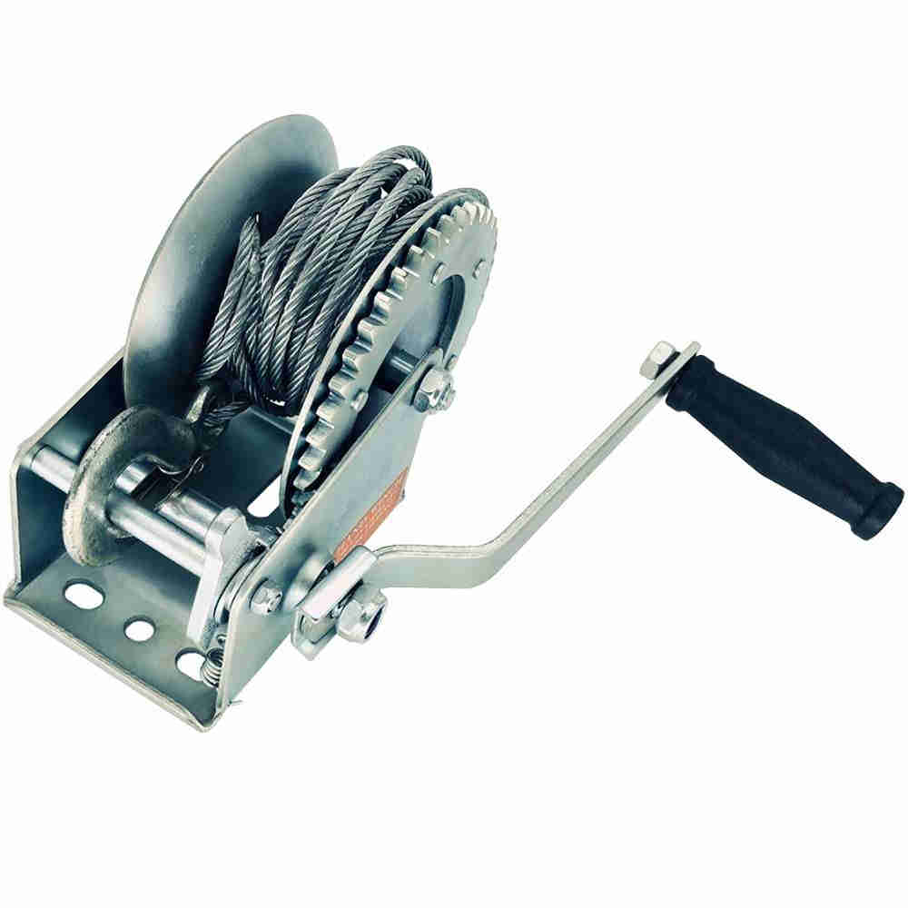 1BJY-HW-05S New Condition Hand Winch for Trailers 8m Steel Wire 1400lbs Capacity Winch Parts and Accessories