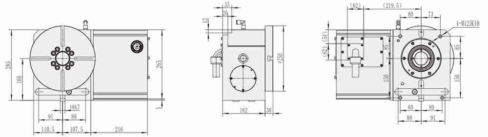 WT-250 CNC Turntable Rotary Router Table for  CNC Machining Center Accessories