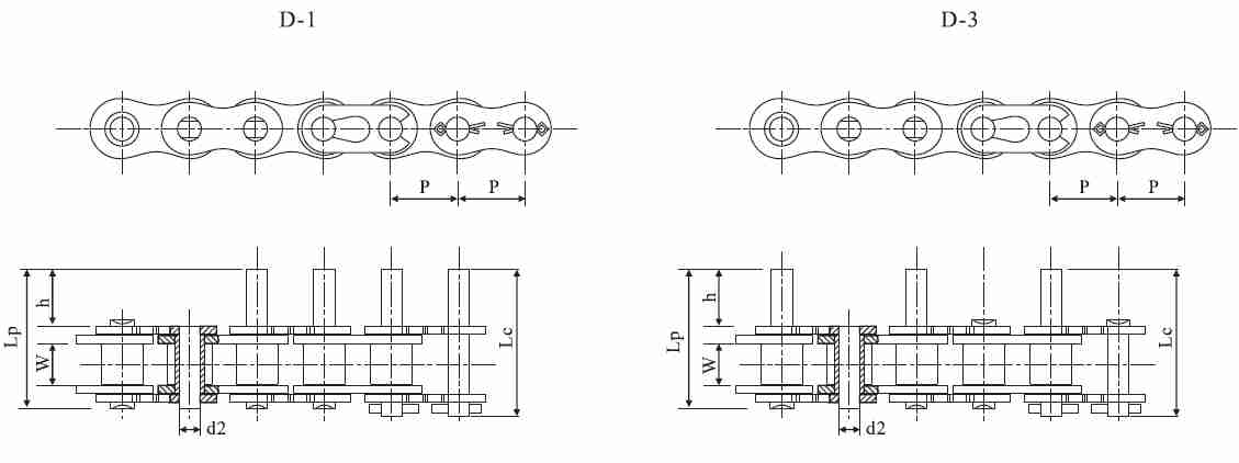 Customized 40 Stainless Steel Short Pitch Extended Pin Roller Chain and Sprockets in Steel