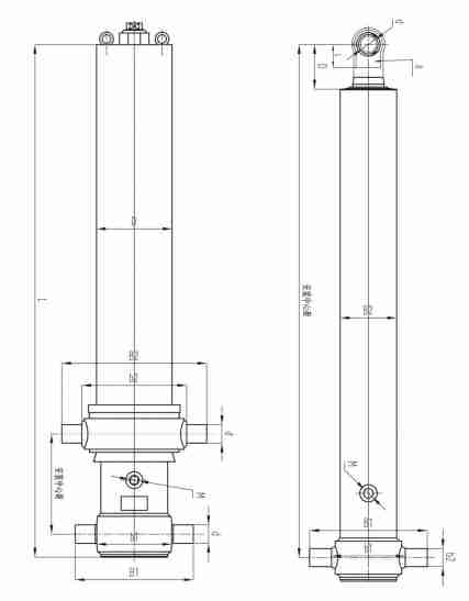 Front Top Lifting Hydraulic Cylinder for Heavy Duty Dump Truck 8X4 Semi Trailer