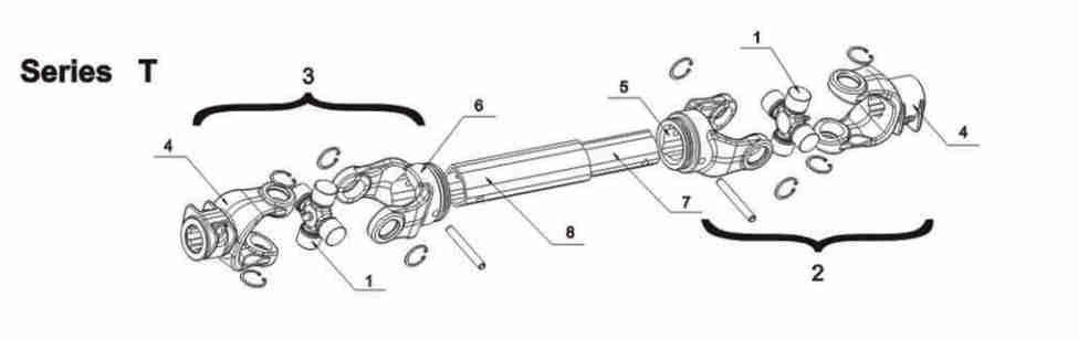 Pto Spline Shaft Agricultural Machinery Pto Shaft Wide Angle Joint PTO Shaft for Tractor Replacement of John Deere T 30