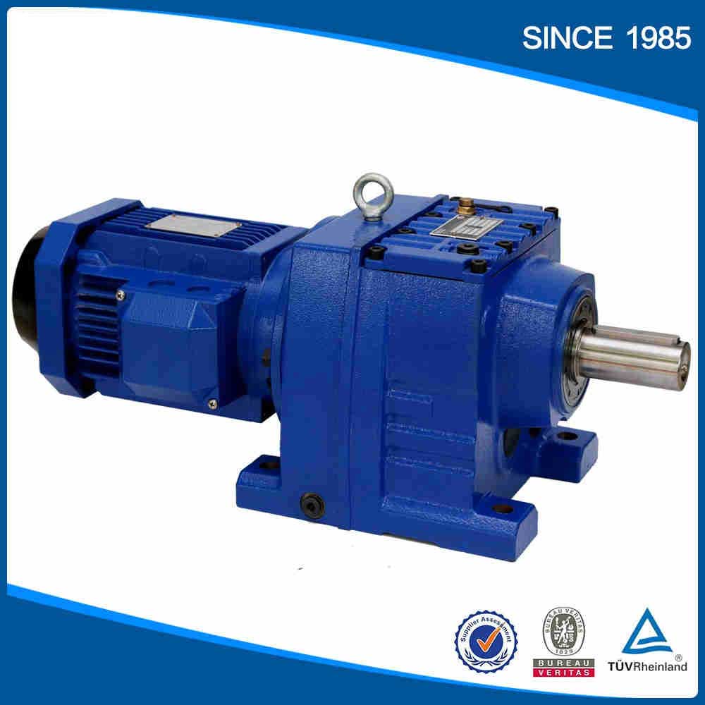 R Series Helical Foot Mounted Hellical Gearbox Rpm Reducer Top Quality Linear and Coaxial Transmission Gearbox with Motor