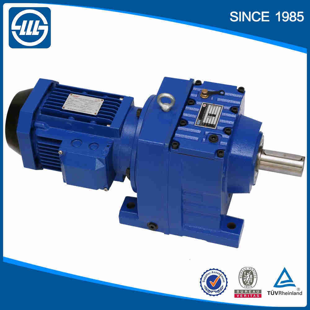 R Series Helical Foot Mounted Hellical Gearbox Rpm Reducer Top Quality Linear and Coaxial Transmission Gearbox with Motor