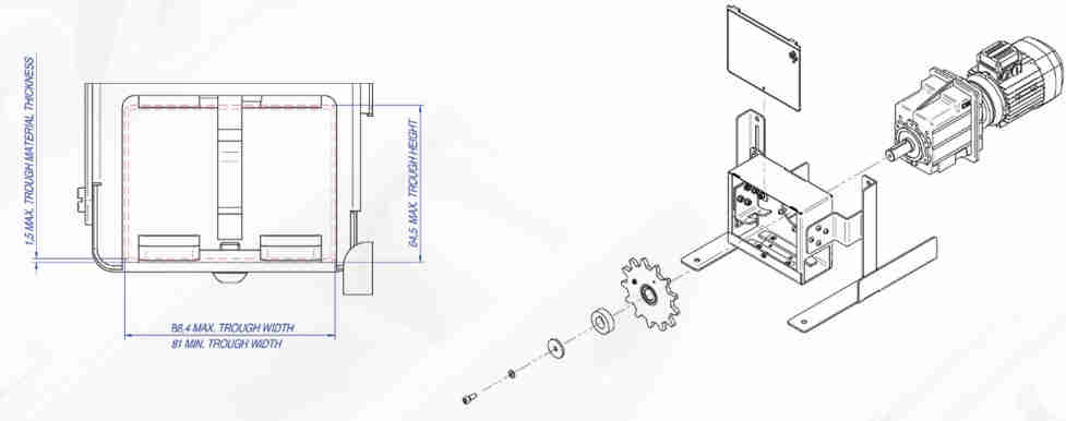 Agricultural Poultry Industry Feed Conveying Chain With Attachment Sprocket