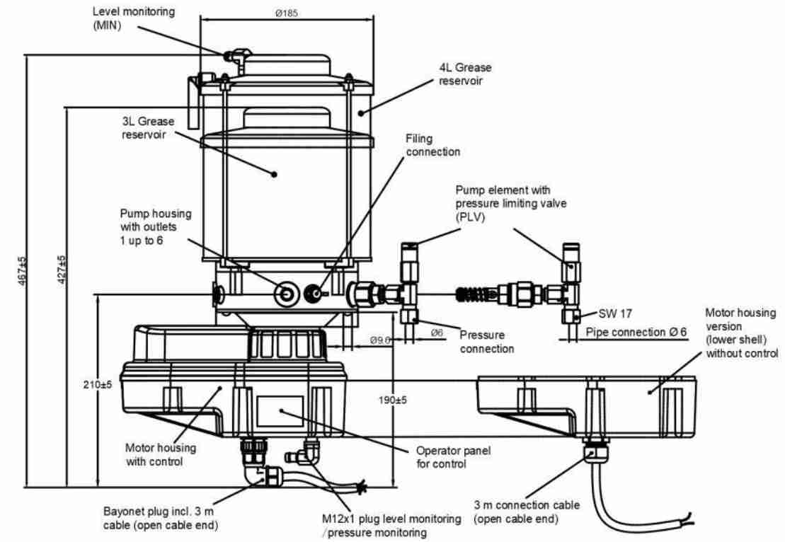 Electric / Rotating Drive Piston Oil Lubrication Pump for Mc-Hale Fusion 4 Baler Replacement of 10138503/AZU/AZUL