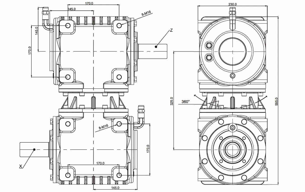 Factory Supply Trailing Mower Gearbox Speed Reducer Pull-behind Mower Gear Drive Gearbox for Lawn Mower