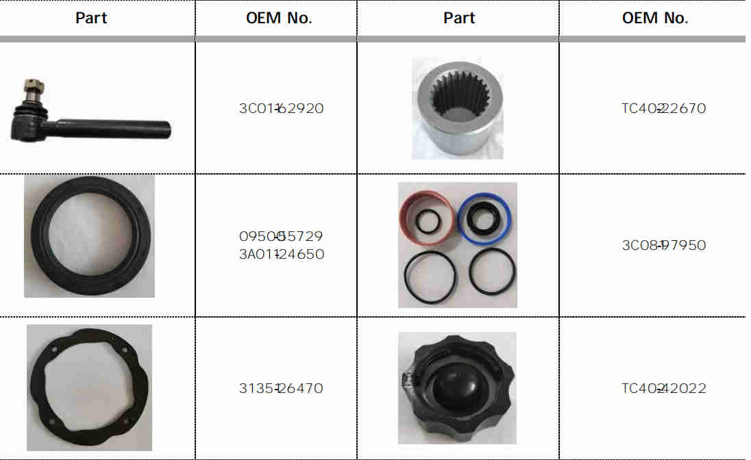 Agricultural Spare Tractor Parts Replacement of Kubota 32530-26823,W9518-59121,3C315-42300,3C091-43520,3A111-82202