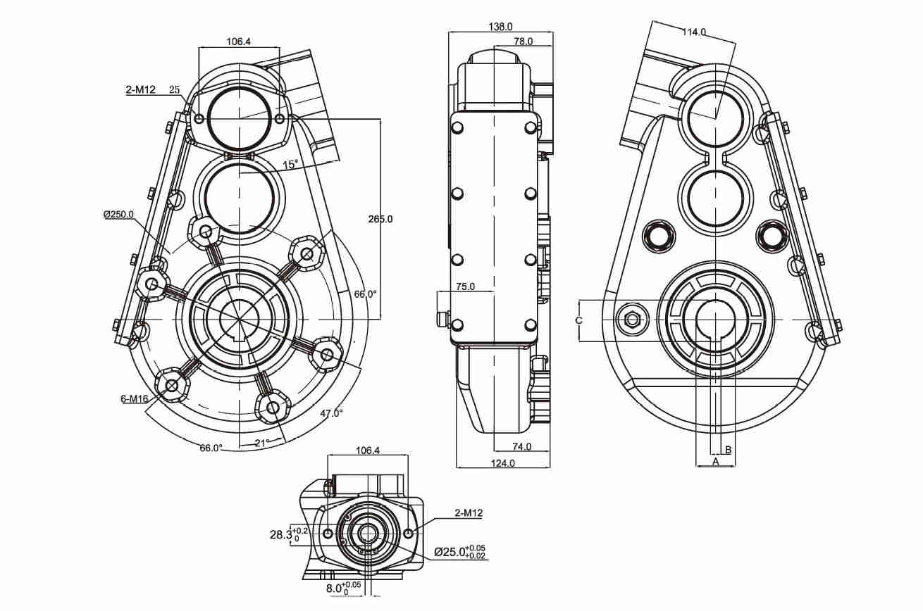 Factory Supply Fertilizer Seeder Gearbox Speed Reducer Fertilizer Seeder Gear Drive Gearbox for Fertilizer Broadcaster