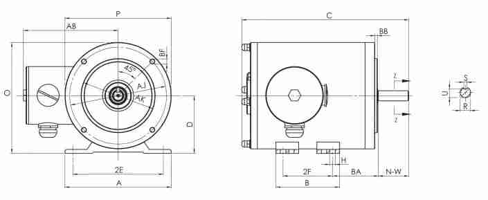Exquisite Structure IP67 Waterproof NEMA TENV Stainless Steel Motor for Food Processing Plant