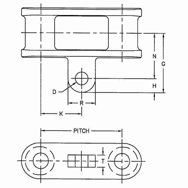 C55-A22 C188-A22  C Type Combination Chain With A22 Attachment