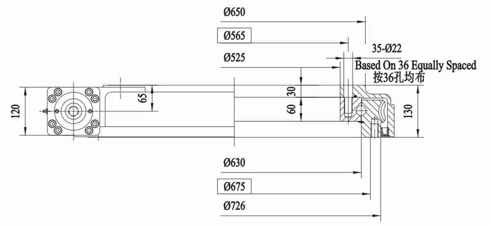 FWA Series FWA25 Slewing Drive Gearbox Slewing Drive for Aerial Lifts
