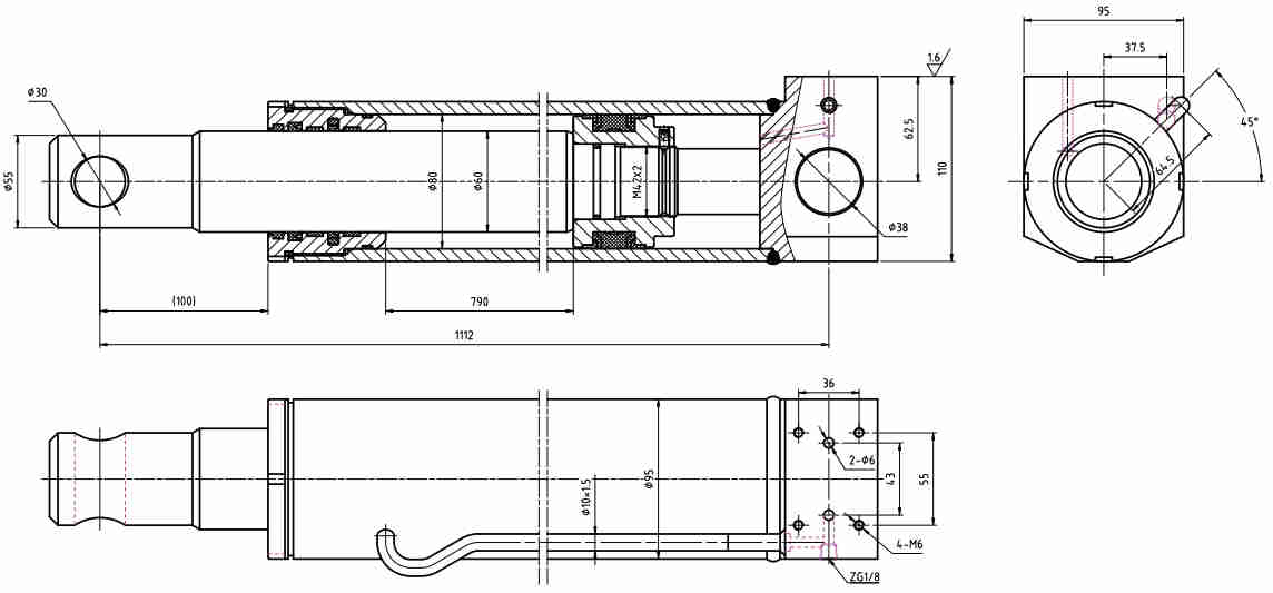 HCYY11112025 Good Quality Professional Factory 45kg Front Hydraulic Cylinder for Truck Crane Vehicle Frame Support