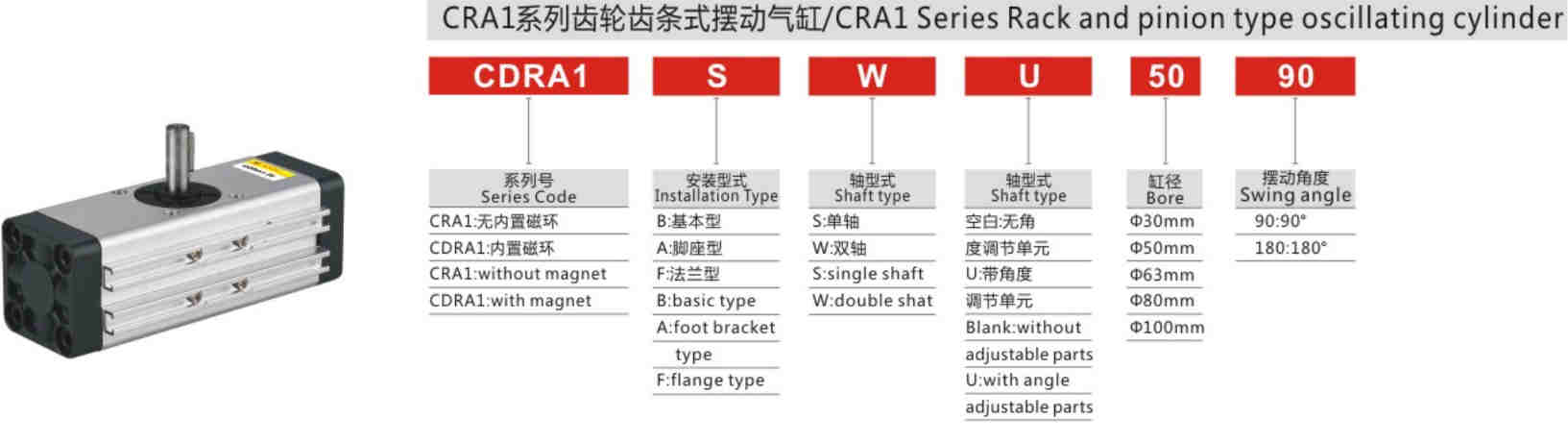 Good Quality Vane Rotary Turntable Swivel Rotary Cylinder-type Gear Lever Thin Swing Rack and Pinion Type Oscillating Cylinder