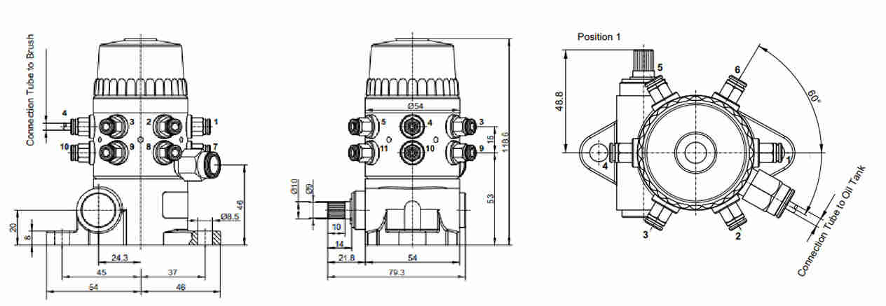 Electric / Rotating Drive Piston Oil Lubrication Pump for Mc-Hale Fusion 4 Baler Replacement of 10138503/AZU/AZUL