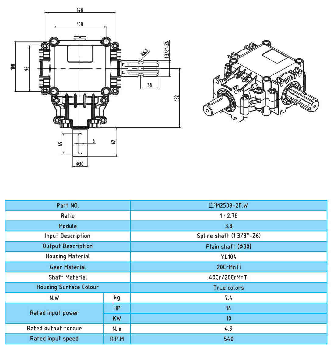 Multifunctional T Series Bevel Steering Reducer Right Angle Gearbox for Wholesales