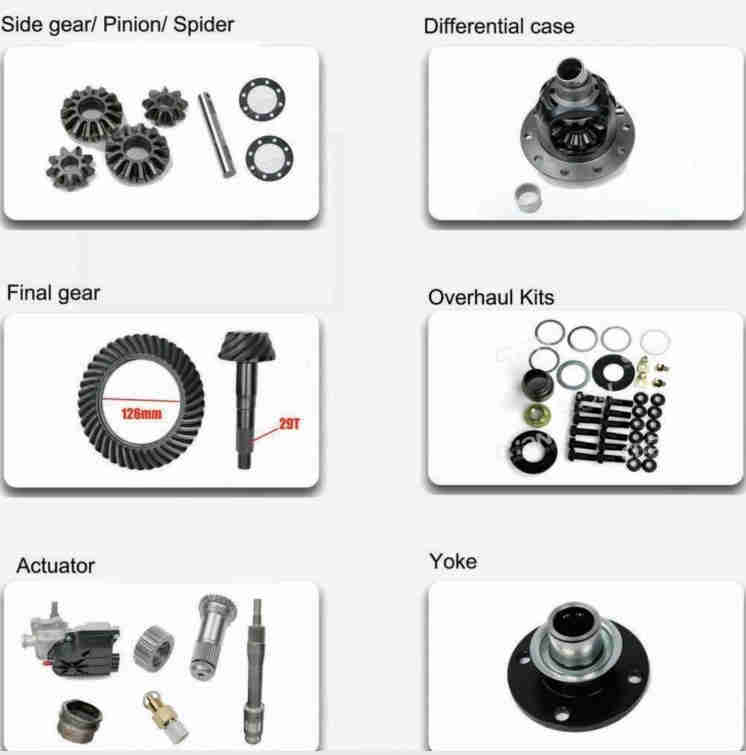 Rear Differential Parts Accessories Fit for Toyota HILUX VIGO/4runner With Side Final Gear Pinion Spider Retarder Case Yoke