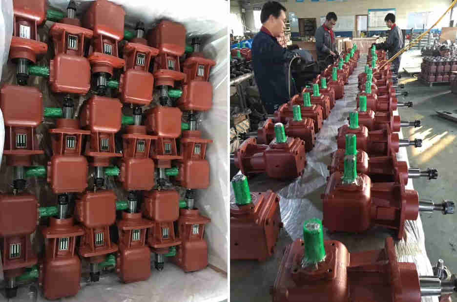 Agricultural Farm Gearbox Transmission Rotary Mower Tiller Cultivator 540Rpm Bevel Gearboxes for Tractor Baler Post Hole Digger