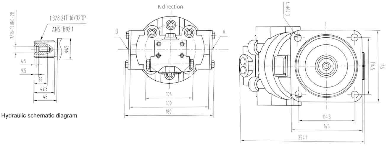 G2FM80 Series Self-propelled Cotton Harvester and Baler Parts Constant Displacement Motor Hydraulic Motor for Corn Machine
