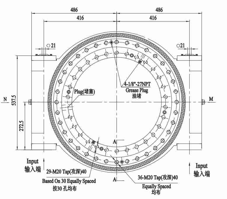 FWA Series FWA25-2 Slewing Drive Reducer Heavy-duty Slewing Drive for Excavator Accessories