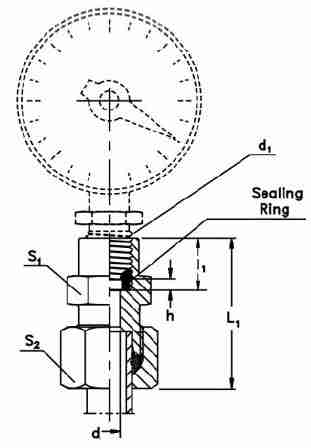 Durable Hydraulic Cylinder Parts BSPP Pressure Gauge Connector Hydraulic Fitting