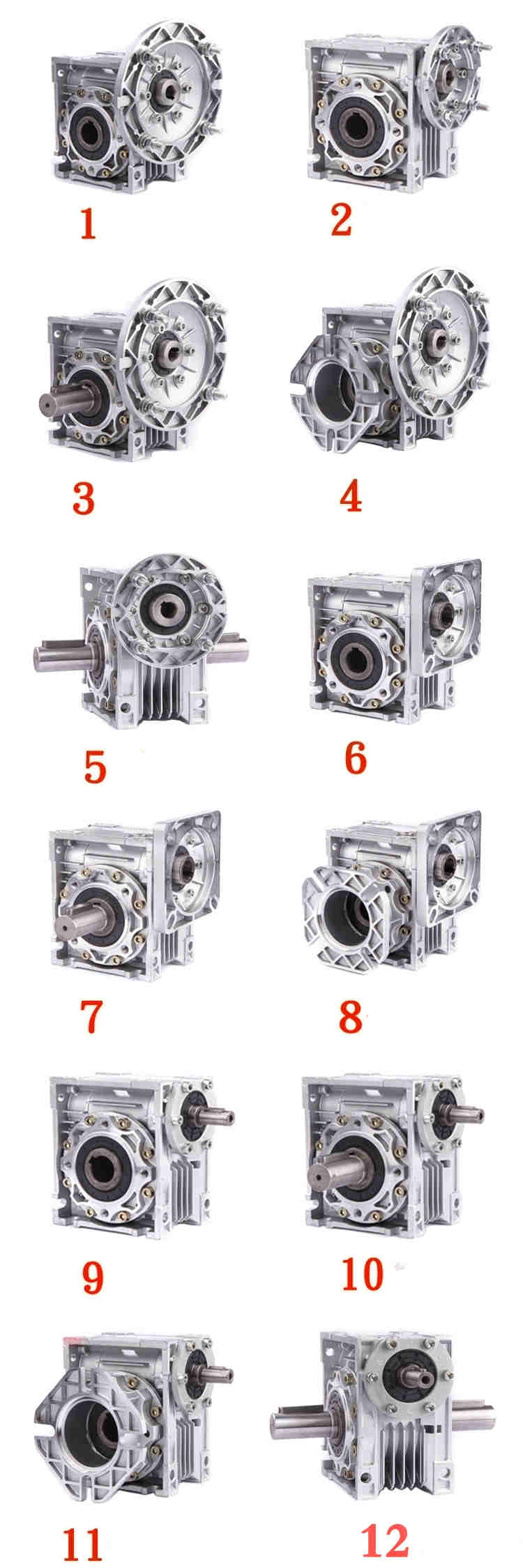 B5 Flange Worm Aluminum Electric Motor Gear Box Nmrv75 Speed Reducers Gearbox for Tower Crane