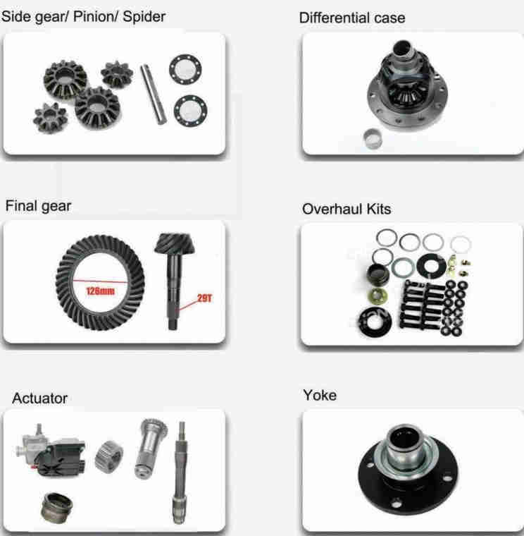 Rear Differential Parts Fit for Toyota Hilux Vigo Fortuner/4runner LOCK FRONT With Side Final Gear Pinion Retarder Case Yoke