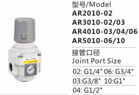 AC Series AR5010-06/10 New Type Air Source Treatment Unit Pneumatic Regulator for Compressed Air System