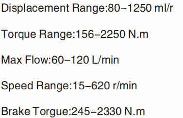 BMP / BMR Series Brake Torque 245-2330 N.m Orbital Hydraulic Motor With Brake System for Sale