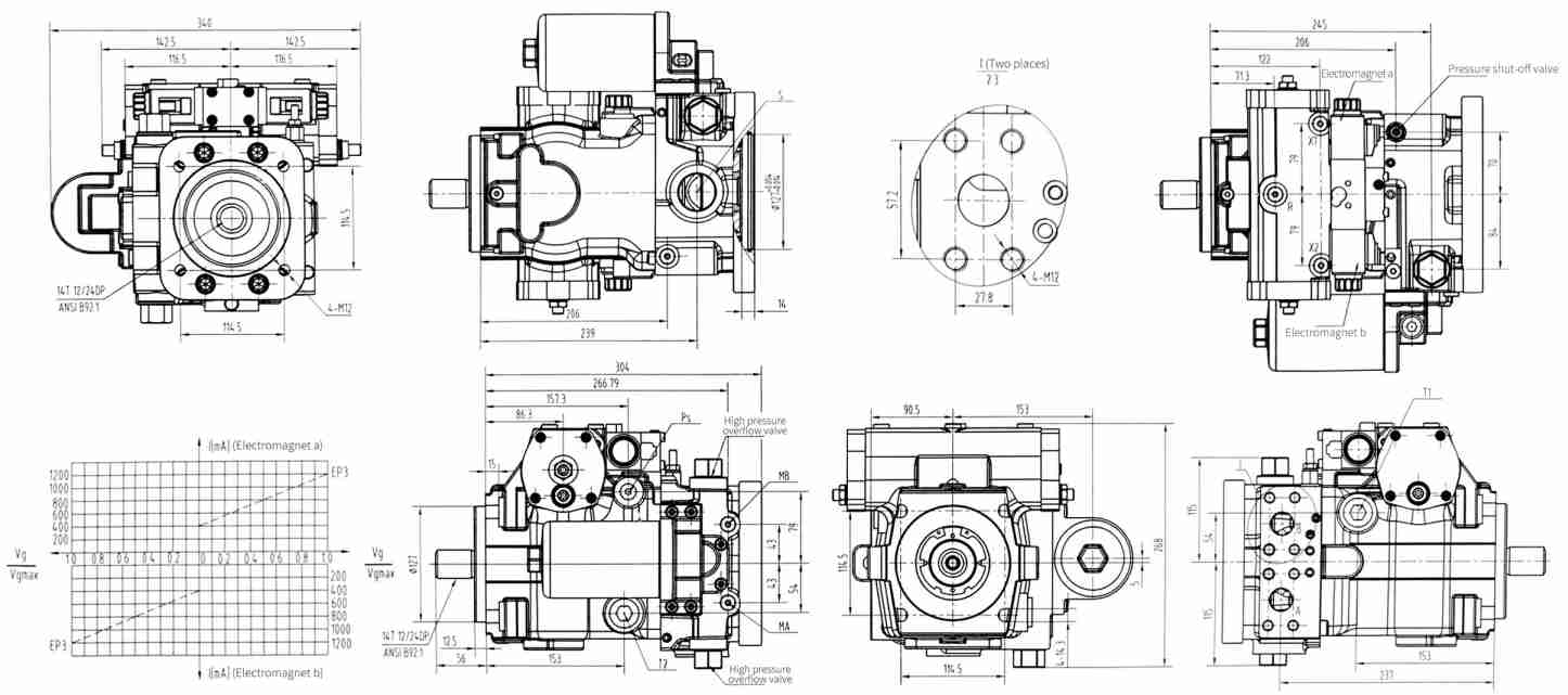 Swash Plate Axial Piston Variable Displacement Hydraulic Pump for Cotton Harvesting and Packaging Machine