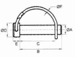 FT004/FT005/FT006 Durable Agricultural Spare Parts Linch Pin Fits Tractor