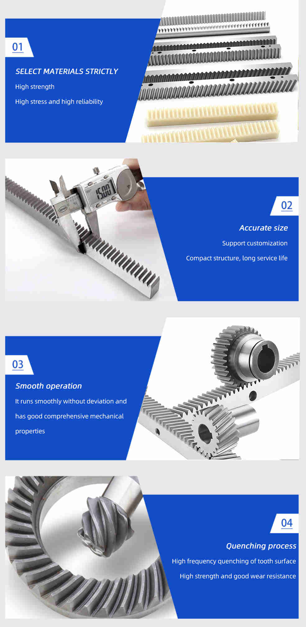 M1 M2 M3 M4 M5 M6 Cnc Gear Rack