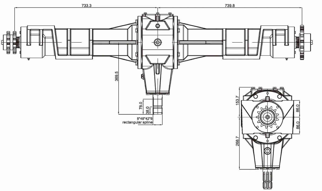 Agricultural Machinary Round Baler and Harvester Round Baler Gearbox Gear Drive Round Baler Gearbox Speed Reducer for Sale