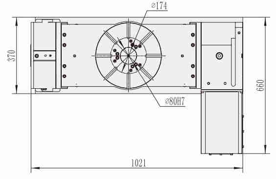 RTS-320 5 Axis Machine CNC Machining Center Parts CNC Turntable Rotary Table for CNC Machinery