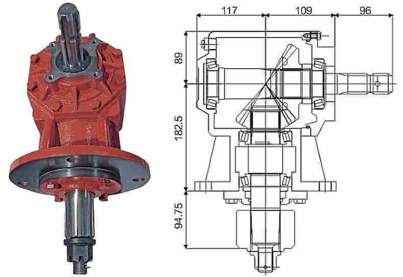 Tractor Gearbox for Mower, Agricultural Machines 540 Rpm,, China Manufacturer OEM / ODM