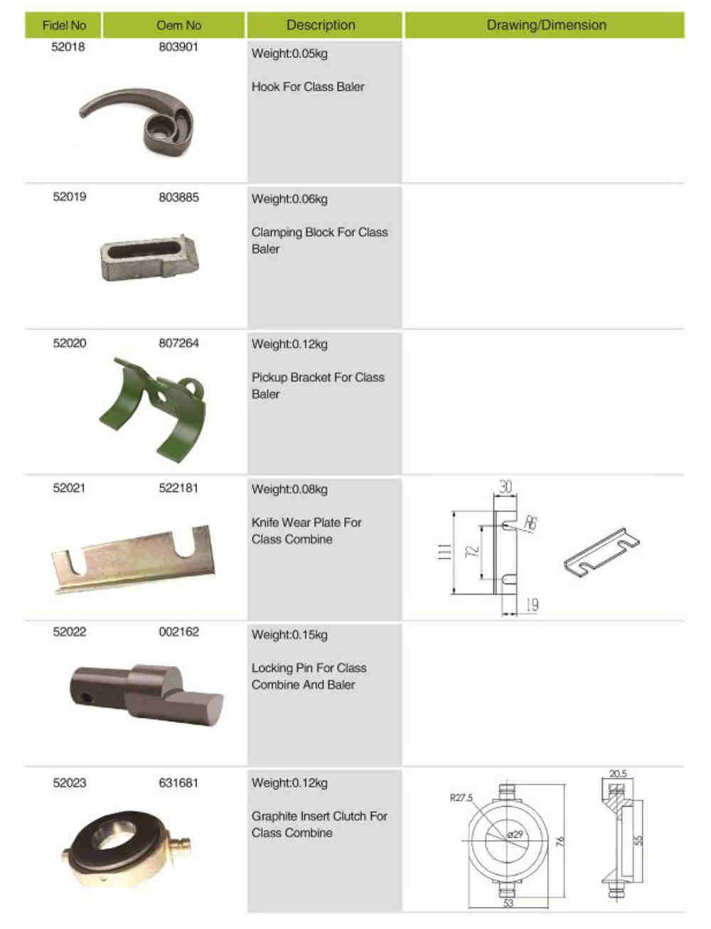 803901 Agricultural Spare Parts Hook for Class Baler