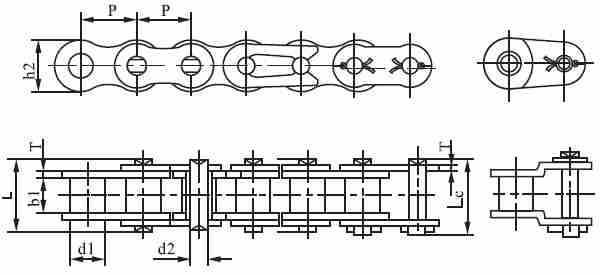 SS24B-1 B Series Stainless Steel Short Pitch 38.1mm Pitch Precision Single Roller Chain and Sprockets in Steel