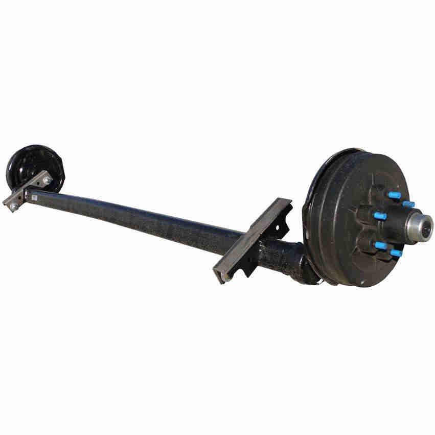 Wholesale Light Round Solid Shaft Axle Agricultural  Axle 10 Bolt Wheel Hub Square Drop Axle with Electric Brake for Horse Float