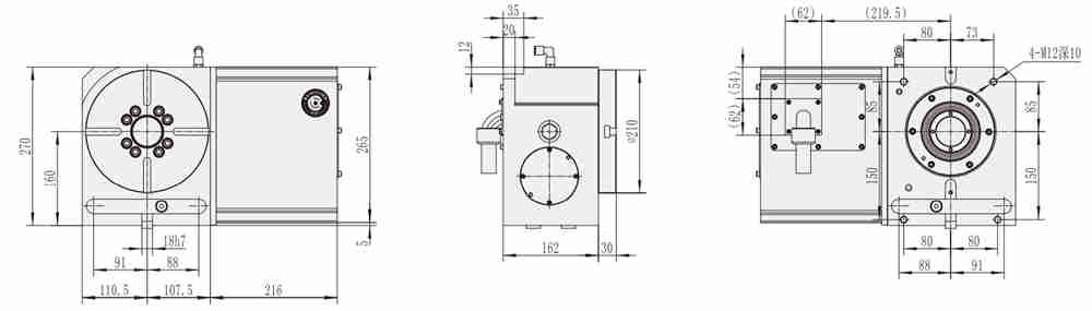 WT-210 Machine Tool CNC Machining Center Accessories CNC  TiltingTurntable Rotary Table