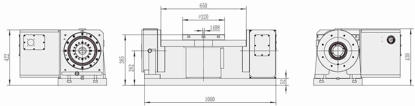 RTS-320 5 Axis Machine CNC Machining Center Parts CNC Turntable Rotary Table for CNC Machinery