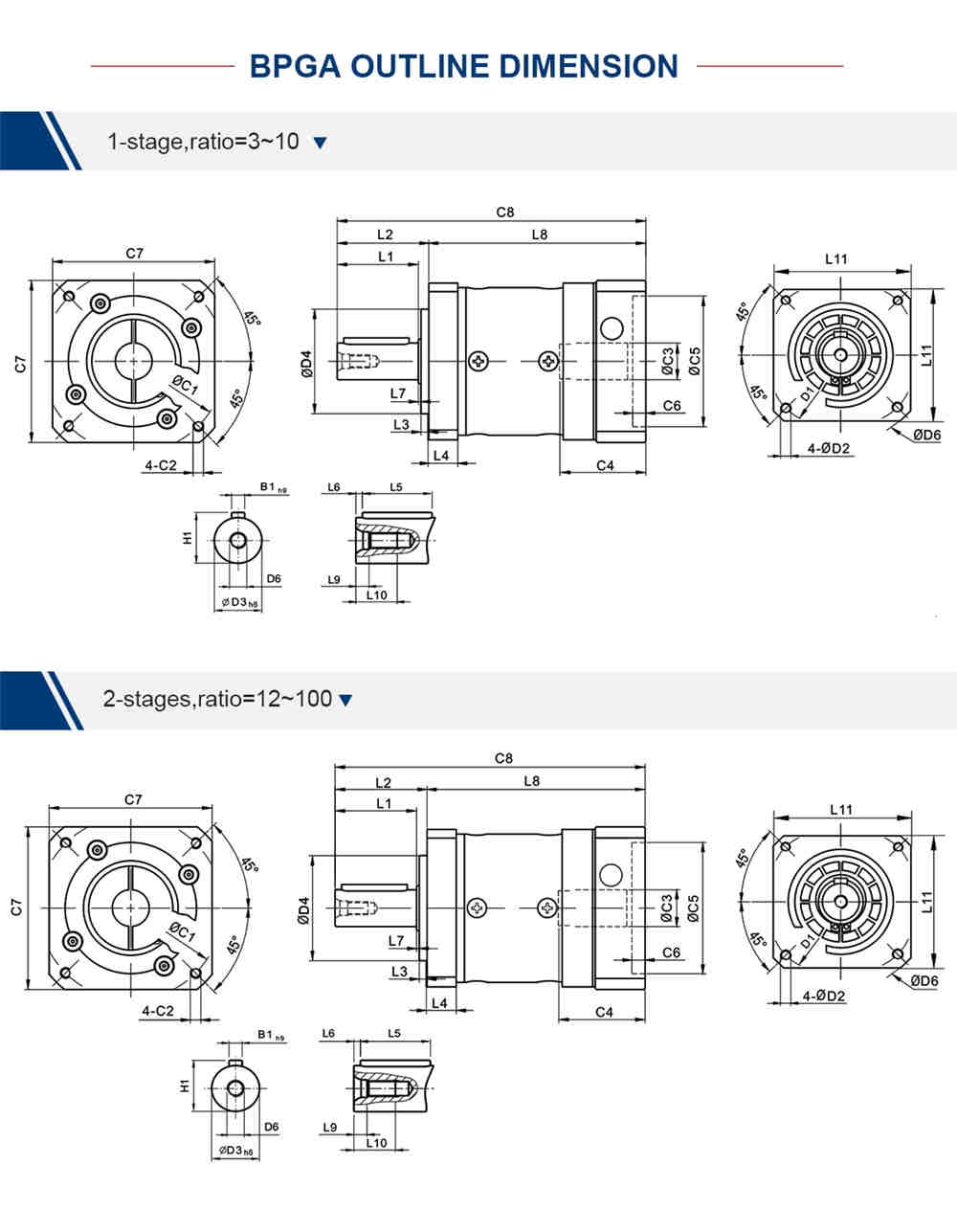 JRL80 Circular Reducer Domestic Servo Reducer Cylindrical Helical Planetary Reducer